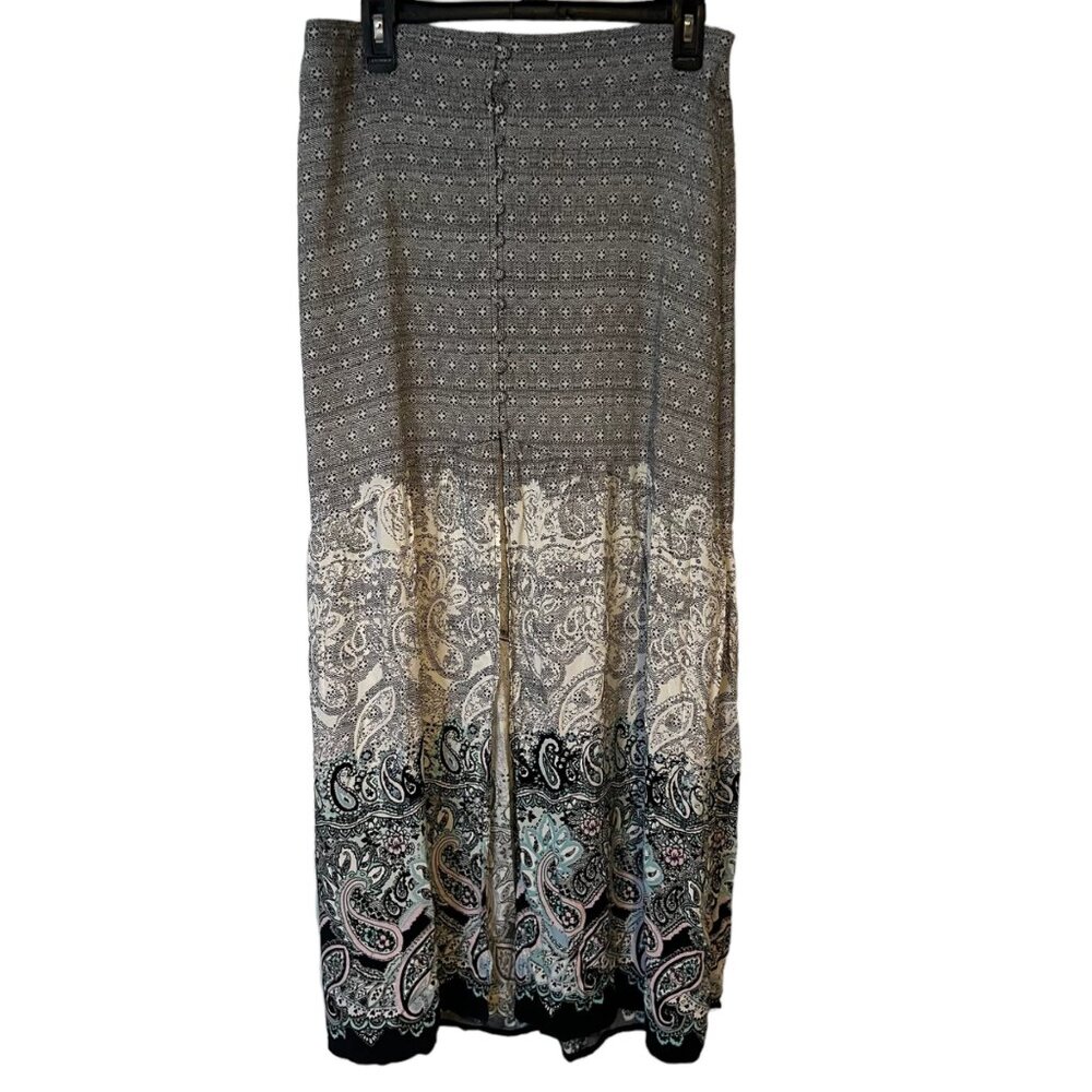 Express Maxi Skirt Womens Medium Paisley Split Front Flowy Rayon Lightweight